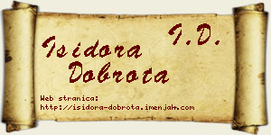 Isidora Dobrota vizit kartica